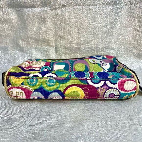 COACH Signature Poppy C Multicolor Make Up Cosmetic Case Pouch - Picture 3 of 6